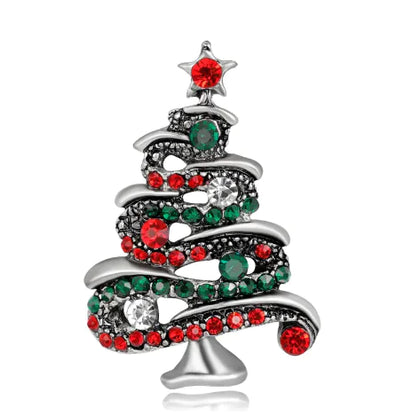 Alloy Christmas Brooch with Leaf Garland – Festive design with elegant detailing