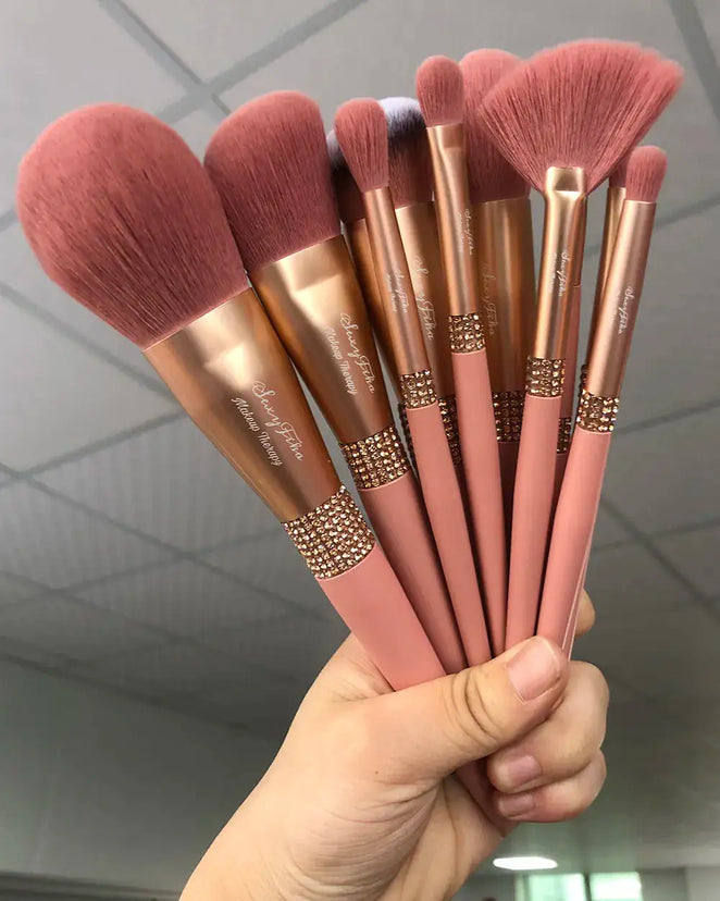 Belle&Rose™ Pink Sunset Brush Set