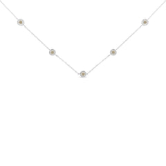 Sterling Silver Diamond Station Necklace (1/2 cttw, I-J Color, I1-I2 Clarity)