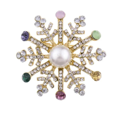 Alloy Christmas Brooch with Leaf Garland – Festive design with elegant detailing