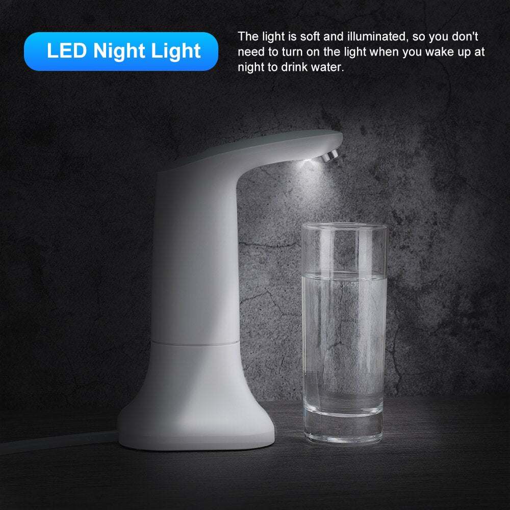 Electric Water Bottle Pump Automatic Drink Dispenser USB Charging Water Pump LED Luminous Home Auto Switch Water Dispensers